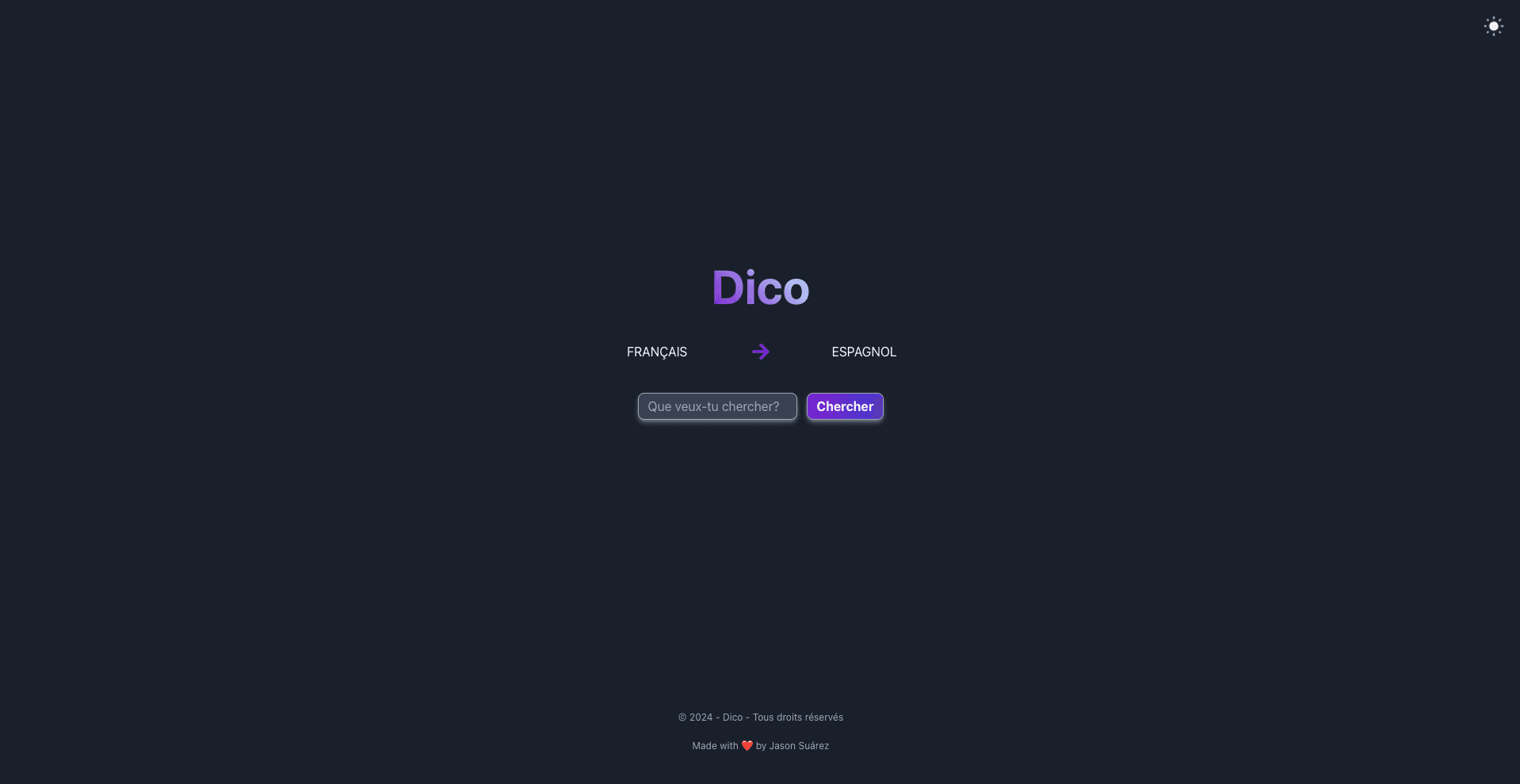 Screenshot of Dico